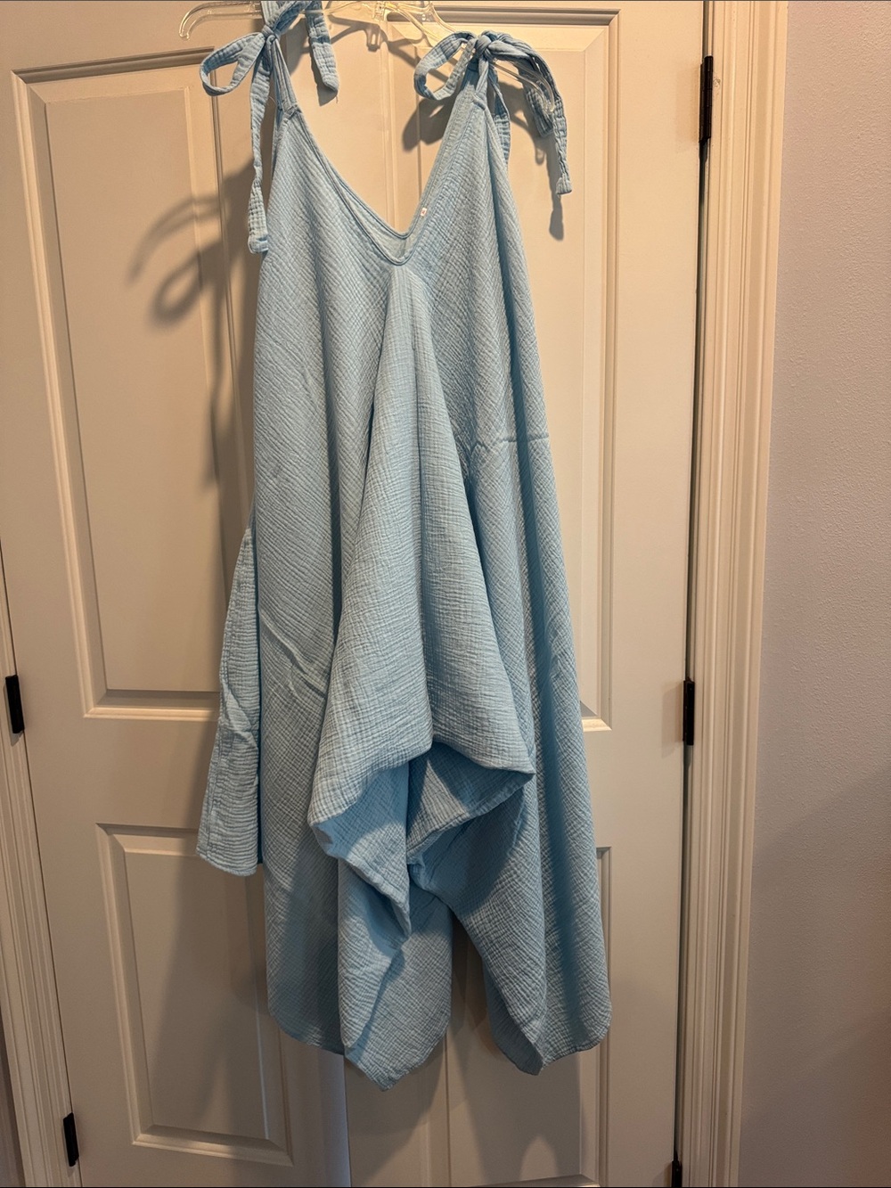 Light Blue Tie-Strap Summer Oversized Jumper
